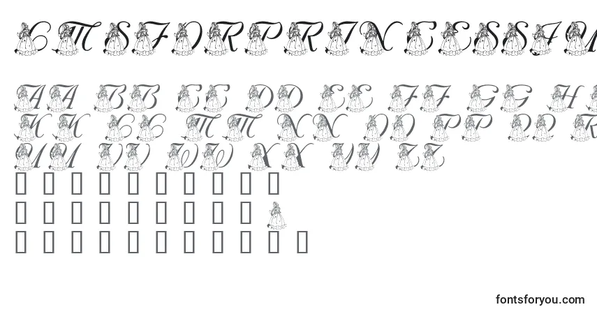 A fonte LmsForPrincessJulie – alfabeto, números, caracteres especiais