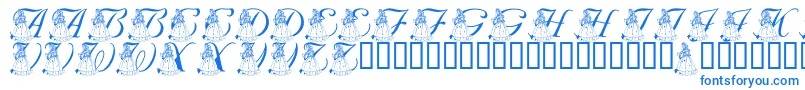 fuente LmsForPrincessJulie – Fuentes Azules Sobre Fondo Blanco