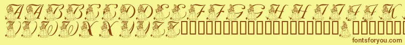 LmsForPrincessJulie Font – Brown Fonts on Yellow Background