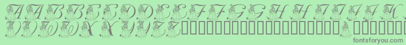 LmsForPrincessJulie Font – Gray Fonts on Green Background