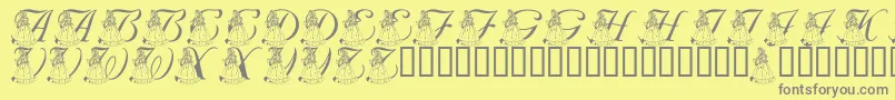 Шрифт LmsForPrincessJulie – серые шрифты на жёлтом фоне