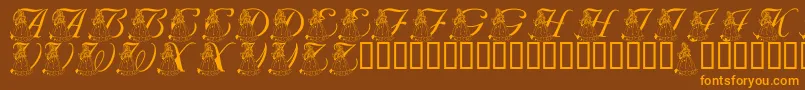 LmsForPrincessJulie Font – Orange Fonts on Brown Background