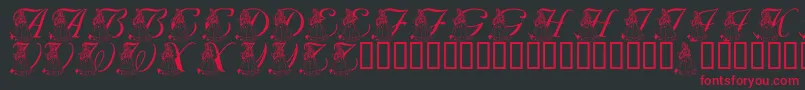 LmsForPrincessJulie Font – Red Fonts on Black Background