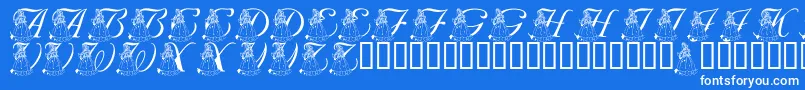 fuente LmsForPrincessJulie – Fuentes Blancas Sobre Fondo Azul