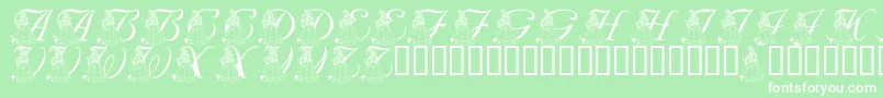 fuente LmsForPrincessJulie – Fuentes Blancas Sobre Fondo Verde
