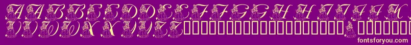 LmsForPrincessJulie Font – Yellow Fonts on Purple Background