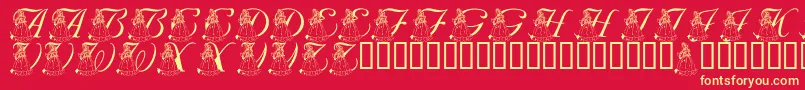 LmsForPrincessJulie Font – Yellow Fonts on Red Background