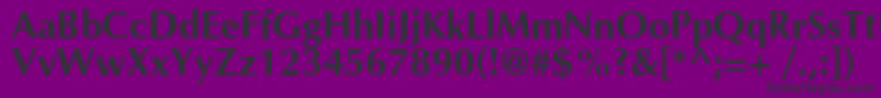 フォントOptimalcBold – 紫の背景に黒い文字