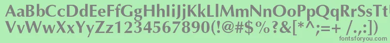 OptimalcBold Font – Gray Fonts on Green Background
