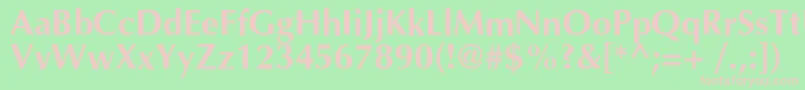 OptimalcBold Font – Pink Fonts on Green Background