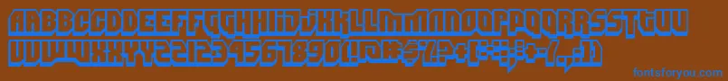 DimitriSwank Font – Blue Fonts on Brown Background