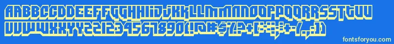 DimitriSwank Font – Yellow Fonts on Blue Background