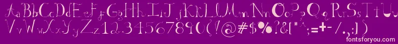 Sabrina Font – Pink Fonts on Purple Background