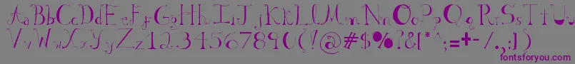 Sabrina Font – Purple Fonts on Gray Background