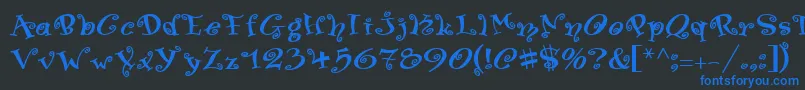 Шрифт SwingerMedium – синие шрифты на чёрном фоне