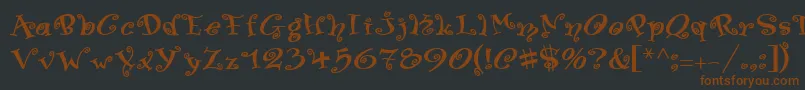 SwingerMedium Font – Brown Fonts on Black Background