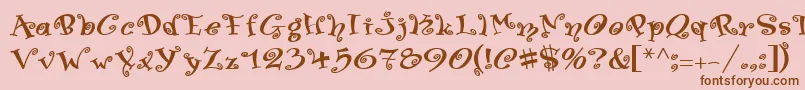 SwingerMedium Font – Brown Fonts on Pink Background