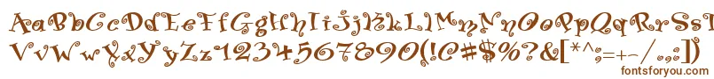 Шрифт SwingerMedium – коричневые шрифты