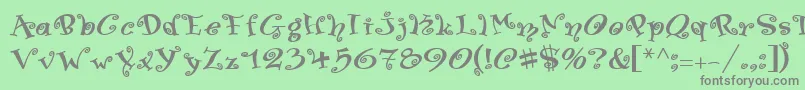 Шрифт SwingerMedium – серые шрифты на зелёном фоне