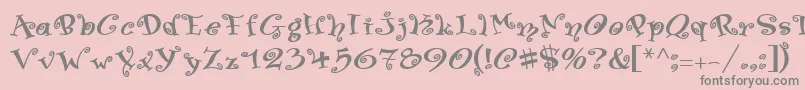 フォントSwingerMedium – ピンクの背景に灰色の文字