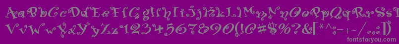 SwingerMedium Font – Gray Fonts on Purple Background