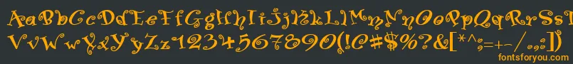 フォントSwingerMedium – 黒い背景にオレンジの文字