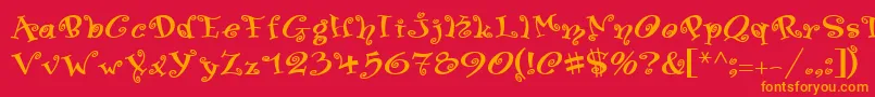 SwingerMedium Font – Orange Fonts on Red Background