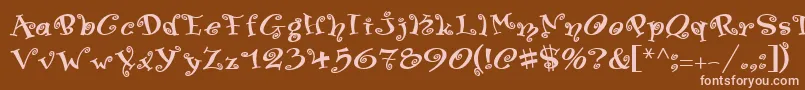 SwingerMedium Font – Pink Fonts on Brown Background