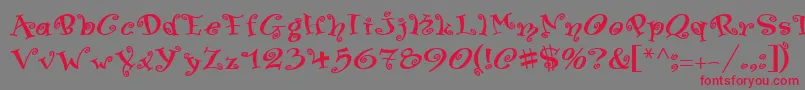 SwingerMedium Font – Red Fonts on Gray Background
