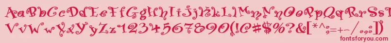 フォントSwingerMedium – ピンクの背景に赤い文字