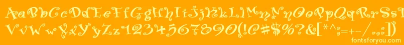 SwingerMedium Font – Yellow Fonts on Orange Background