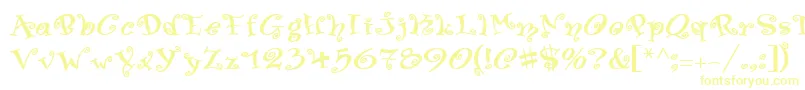 Шрифт SwingerMedium – жёлтые шрифты
