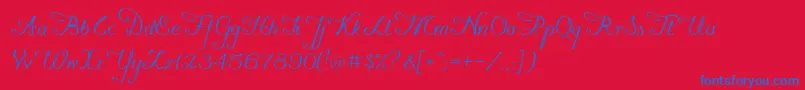 Weitere Informationen zur Konstytucyja091-Schriftart Konstytucyja091-Schriftart – Blaue Schriften auf rotem Hintergrund