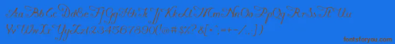 Подробнее о шрифте Konstytucyja091 Шрифт Konstytucyja091 – коричневые шрифты на синем фоне