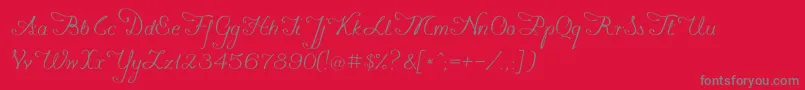Konstytucyja091-Schriftart – Graue Schriften auf rotem Hintergrund