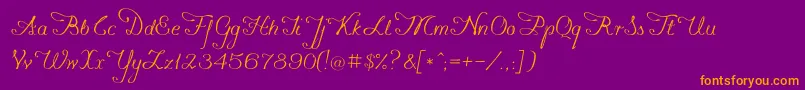 Konstytucyja091 Font – Orange Fonts on Purple Background