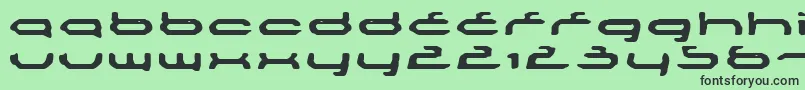 フォントMechoba – 緑の背景に黒い文字