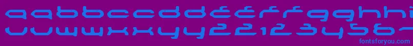 フォントMechoba – 紫色の背景に青い文字