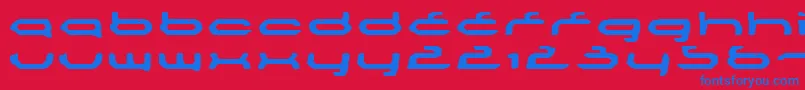 Mechoba Font – Blue Fonts on Red Background
