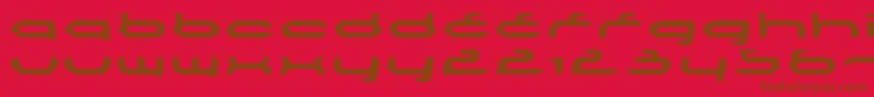 Mechoba Font – Brown Fonts on Red Background
