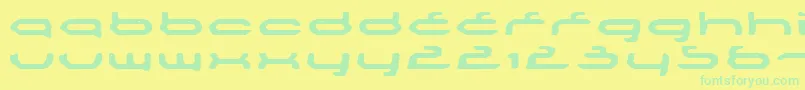 Mechoba Font – Green Fonts on Yellow Background
