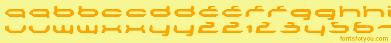 Mechoba Font – Orange Fonts on Yellow Background