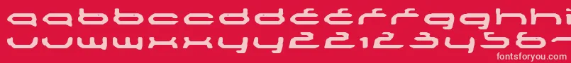 Mechoba Font – Pink Fonts on Red Background
