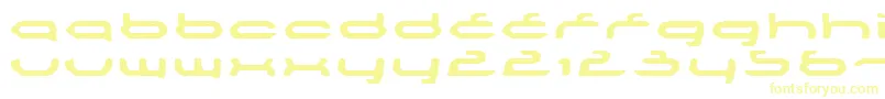 フォントMechoba – 白い背景に黄色の文字
