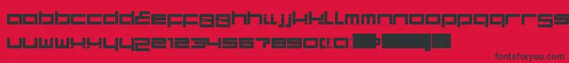 ProtoLdr Font – Black Fonts on Red Background
