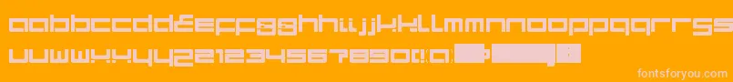 ProtoLdr Font – Pink Fonts on Orange Background