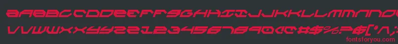 Шрифт TaskforceCondensedItalic – красные шрифты на чёрном фоне