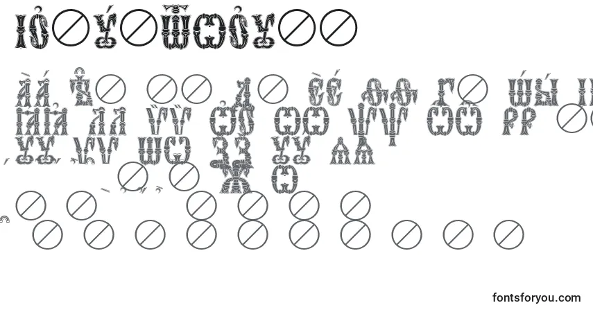 Шрифт IndyctonUcs – алфавит, цифры, специальные символы