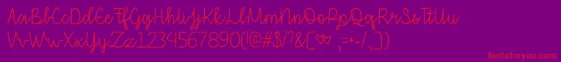 ThatILoveYouOtf Font – Red Fonts on Purple Background