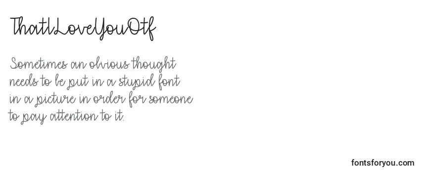 ThatILoveYouOtf Font